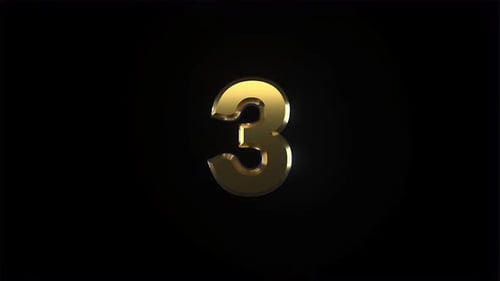 3D Gold Chromed Countdown - From 20 to 0
