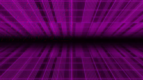 Pulsating Digital Magenta Grid Technology Background Loop