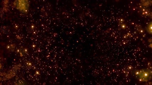 Festive Abstract Golden Bokeh Particles Awards Celebration Background