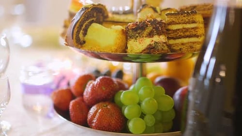 Various Fruits on Plate Wedding Reception