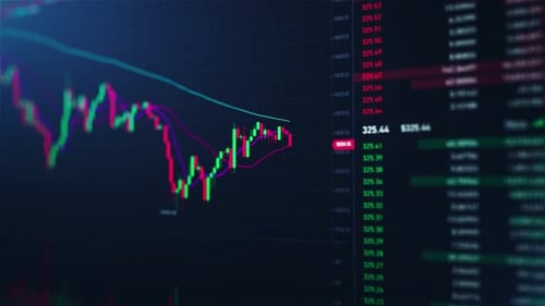 Graph of Crypto Currency Online. Quotes of Eth and Btc at Stock Exchange. Stock Exchange Market