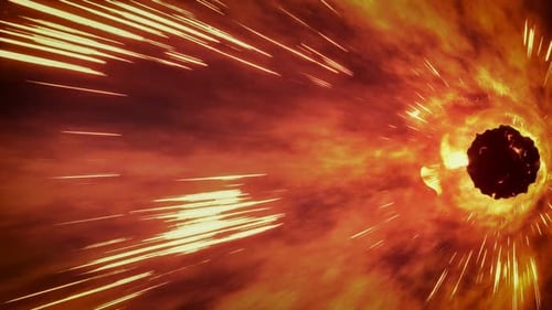 Abstract Flame Energy Particle Tunnel Portal 4K 02