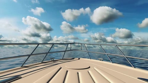 Travel on a yacht on the waves of the sea in summer