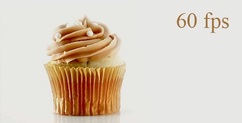 Elegant Single Cupcake with Tan Icing and Sprinkles