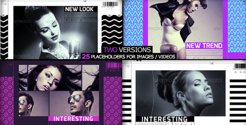 Modern Fashion Slideshow with Dynamic Geometric Patterns