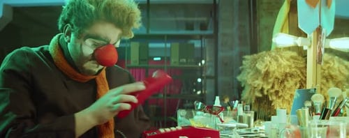 Shy Clown Hesitant to Make Phone Call