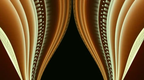 Abstract Metallic Shapes Open and Close Background Animation