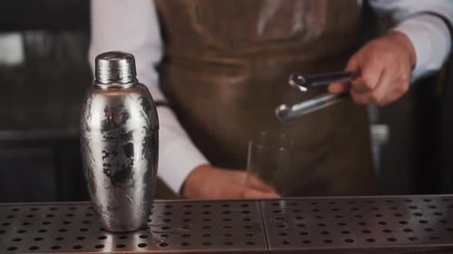 Bartender Preparing Cocktail at Restaurant Bar