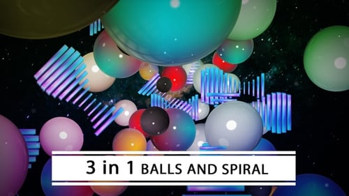 Vibrant Abstract Spheres and Geometric Prisms Dynamic Loop