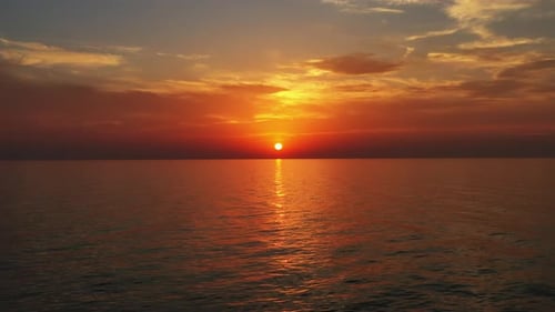 Calm Sea Surface During Sunset