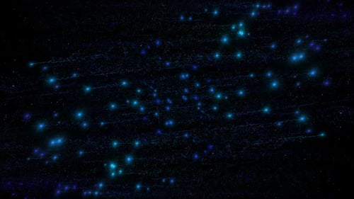 Spinning Stream of Luminous Particles with a Trail