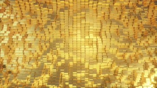 Wunderschöne abstrakte goldene Würfel
