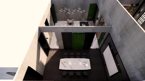 Interior Empty Modern Loft Office open space modern office