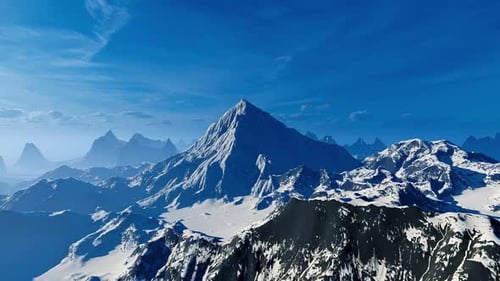 Big mountain peak in a mountain landscape
