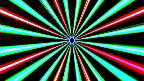 Abstrakter roter gelber blauer Hintergrund 3D-Flüssigkeitslinien in einer Mehrfarbe