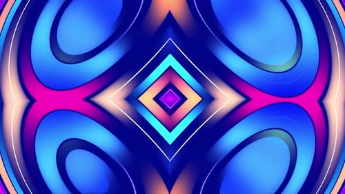 Vibrant Abstract Fluid Kaleidoscope Motion Background