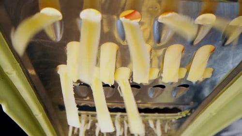 Makro-Schnapsrahmen für geriebenen Käse, innen, Metallreibe