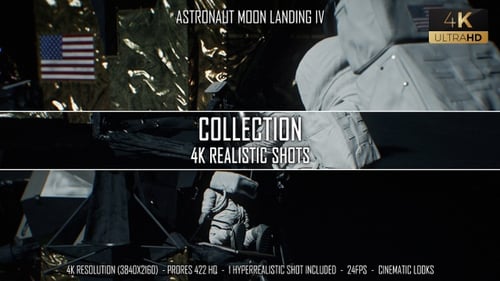 Astronaut Steps Onto Moon From Lunar Lander