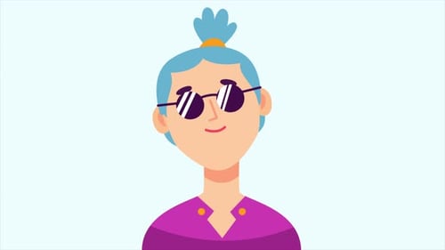 Young Girl Smile Cool Style And Sunny Glass 4K
