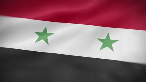 Realistic Waving Syrian Flag Animation