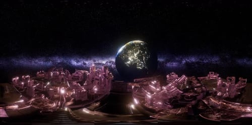 Grand vaisseau-mère extraterrestre