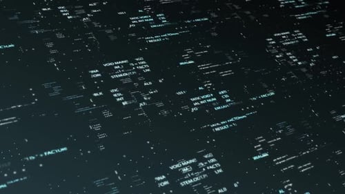 Animated Futuristic Digital Code Grid Loop Background