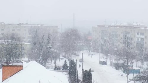 Slow Motion of Snow Falling