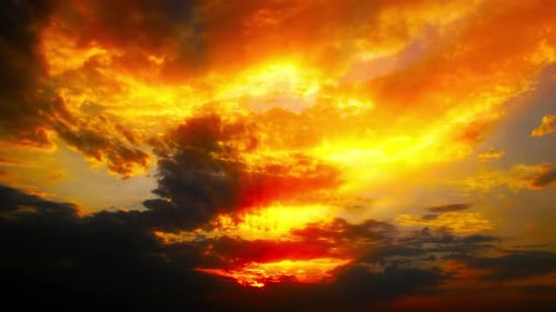 Dramatic Sky and Clouds During Sunrise or Sunset