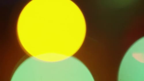 Abstract Colorful Bokeh Lights Gently Shift and Change