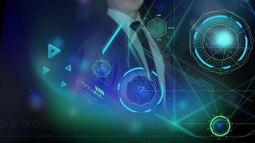 Futuristic Data HUD Reveal for Technology Concepts