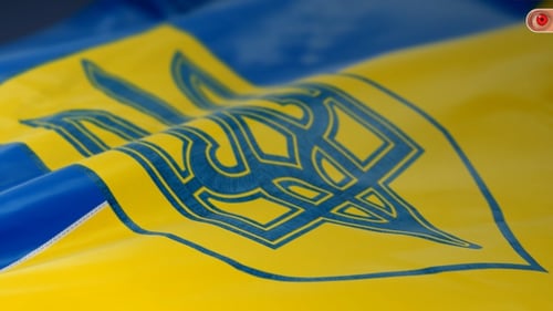 Realistic Waving Ukraine Flag Loopable Animation