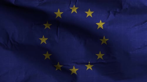 Animated Waving European Union Flag