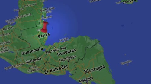 Belize Auf der Karte 4K