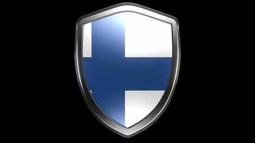 Finland Emblem Transition with Alpha Channel - 4K Resolution