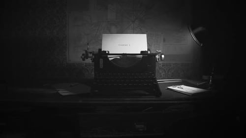 Dramatic Retro Typewriter Zoom for Chapter One Title