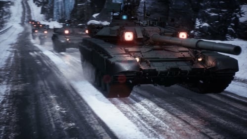 Une route militaire dans les montagnes