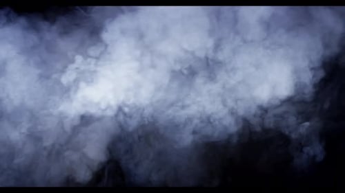 Swirling Billows of Ethereal Smoke on Black