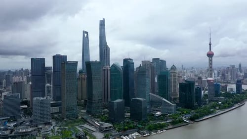 Shanghai skyline with modern urban skyscrapers, China