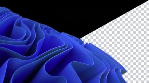 Abstract Blue Fluid Waves Seamless Loop Background