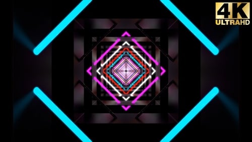 4k Colorful Neon Tunnel Vj Pack