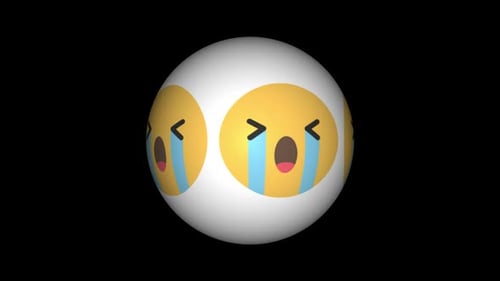 3D Crying Emoji Spinning Animation