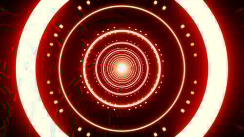 Red Circular Lamp Led Tunnel