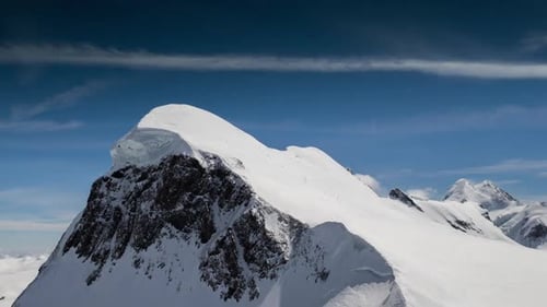 Matterhorn Alpen Schweiz Berge Schnee Gipfel Skifahren Zeitraffer