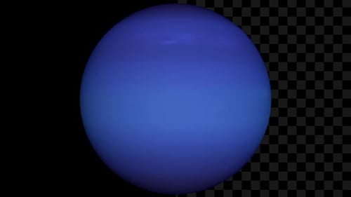 Realistic 3D Blue Planet Rotating Space Animation