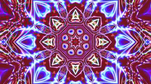 Abstract Psychedelic Kaleidoscope Pattern Loop