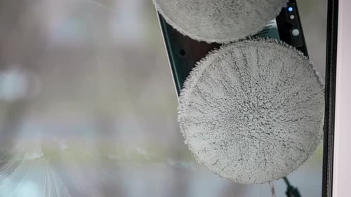 Fensterreiniger-Roboter Closeup