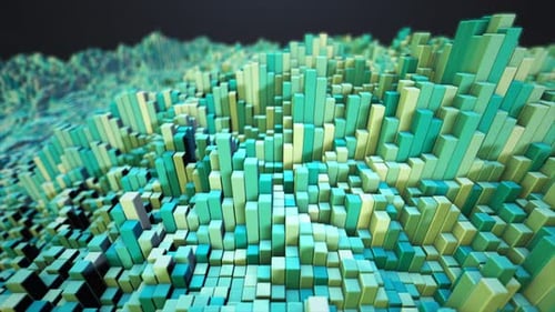 Abstract Modern Multicolor Cube Background