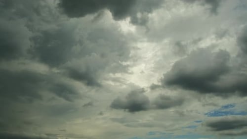 Time-Lapse of Dramatic Gray Clouds in the Sky