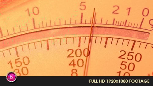 Voltage Meter Needle Moving in a Close Up Shot