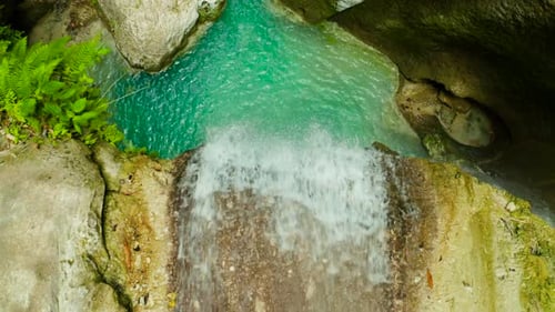 Beautiful Tropical Waterfall Philippines, Cebu